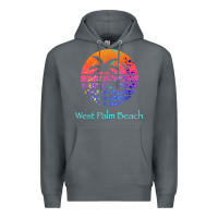 Rock west palm beach tropical t shirt for family vacations Premium Hoodie - linhVisuals