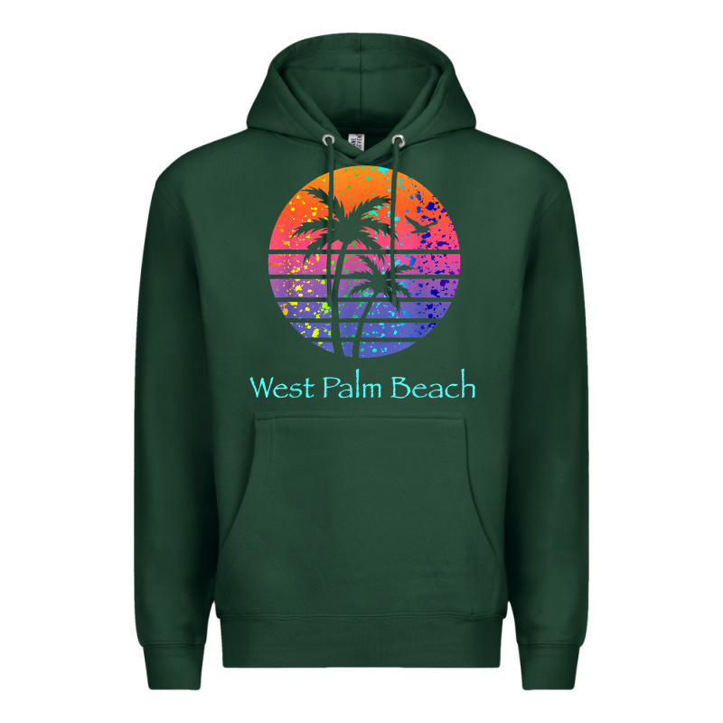 West Palm Beach Tropical T Shirt For Family Vacations Premium Hoodie by linhVisuals | Teevron