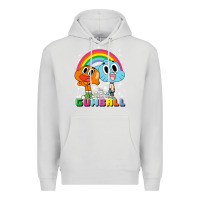 Dove Grey cn the amazing world of gumball & darwin rainbow portrait pullover hoo Premium Hoodie - linhVisuals