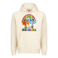 Tofu cn the amazing world of gumball & darwin rainbow portrait pullover hoo Premium Hoodie - linhVisuals