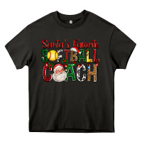 Asphalt Santa's Favorite Softball Coach For Christmas Heavy Core Tee - FaDigitalArtStudio
