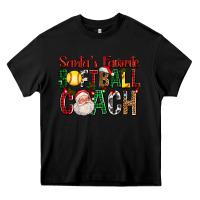 Black Santa's Favorite Softball Coach For Christmas Heavy Core Tee - FaDigitalArtStudio