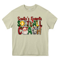 Mossy Santa's Favorite Softball Coach For Christmas Heavy Core Tee - FaDigitalArtStudio