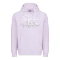 Lilac boston skyline t shirt for women, men, girls & boys Premium Hoodie - linhVisuals