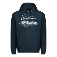 Navy boston skyline t shirt for women, men, girls & boys Premium Hoodie - linhVisuals
