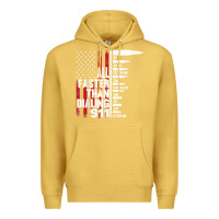 Antique Gold all faster than dialing 911 american flag gun lover for men t shirt Premium Hoodie - linhVisuals