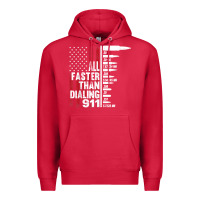 Cardinal all faster than dialing 911 american flag gun lover for men t shirt Premium Hoodie - linhVisuals
