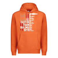Carrot all faster than dialing 911 american flag gun lover for men t shirt Premium Hoodie - linhVisuals