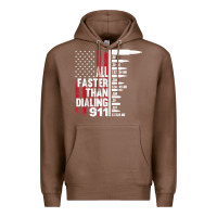 Chestnut all faster than dialing 911 american flag gun lover for men t shirt Premium Hoodie - linhVisuals