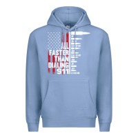 Colony Blue all faster than dialing 911 american flag gun lover for men t shirt Premium Hoodie - linhVisuals