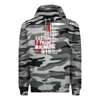 Slate Camo all faster than dialing 911 american flag gun lover for men t shirt Premium Hoodie - linhVisuals