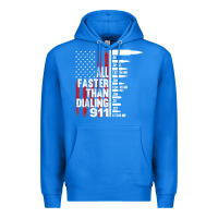 True Royal all faster than dialing 911 american flag gun lover for men t shirt Premium Hoodie - linhVisuals