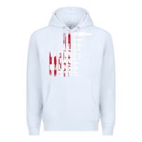 White all faster than dialing 911 american flag gun lover for men t shirt Premium Hoodie - linhVisuals