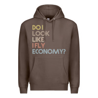 Coffee do i look like i fly economy   funny vintage retro premium t shirt Premium Hoodie - linhVisuals