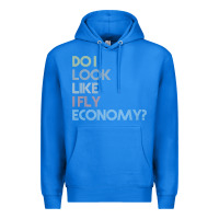 True Royal do i look like i fly economy   funny vintage retro premium t shirt Premium Hoodie - linhVisuals