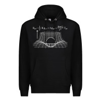 Black einstein’s field equations science geek gift idea math lover t shirt Premium Hoodie - linhVisuals