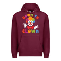Burgundy down to clown funny circus tank top Premium Hoodie - linhVisuals