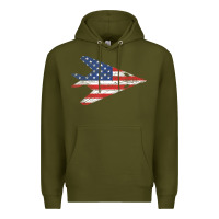Army Green f 117 stealth nighthawk aircraft american flag f117 t shirt Premium Hoodie - linhVisuals