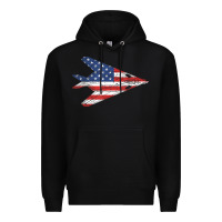 Black f 117 stealth nighthawk aircraft american flag f117 t shirt Premium Hoodie - linhVisuals