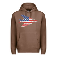 Chestnut f 117 stealth nighthawk aircraft american flag f117 t shirt Premium Hoodie - linhVisuals