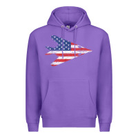 Purple f 117 stealth nighthawk aircraft american flag f117 t shirt Premium Hoodie - linhVisuals