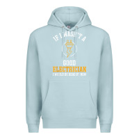 Blue Mist electrician gifts for men & funny electrical design t shirt Premium Hoodie - linhVisuals