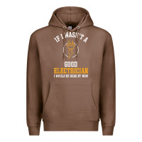 Chestnut electrician gifts for men & funny electrical design t shirt Premium Hoodie - linhVisuals
