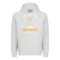 Dove Grey electrician gifts for men & funny electrical design t shirt Premium Hoodie - linhVisuals