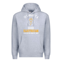 Heather Grey electrician gifts for men & funny electrical design t shirt Premium Hoodie - linhVisuals