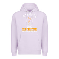 Lilac electrician gifts for men & funny electrical design t shirt Premium Hoodie - linhVisuals