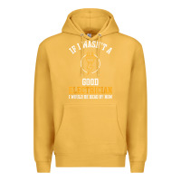Mustard electrician gifts for men & funny electrical design t shirt Premium Hoodie - linhVisuals