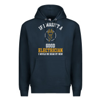 Navy electrician gifts for men & funny electrical design t shirt Premium Hoodie - linhVisuals