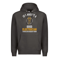 Smoke electrician gifts for men & funny electrical design t shirt Premium Hoodie - linhVisuals