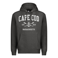 Charcoal Heather cape cod ma vintage crossed oars & boat anchor sports sweatshirt Premium Hoodie - linhVisuals
