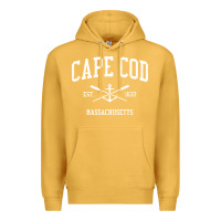 Mustard cape cod ma vintage crossed oars & boat anchor sports sweatshirt Premium Hoodie - linhVisuals