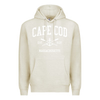 Oatmeal Heather cape cod ma vintage crossed oars & boat anchor sports sweatshirt Premium Hoodie - linhVisuals