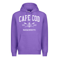 Purple cape cod ma vintage crossed oars & boat anchor sports sweatshirt Premium Hoodie - linhVisuals