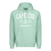 Seafoam cape cod ma vintage crossed oars & boat anchor sports sweatshirt Premium Hoodie - linhVisuals