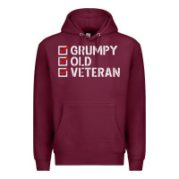 Burgundy grumpy old veteran patriotic american military veteran t shirt Premium Hoodie - linhVisuals
