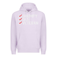 Lilac grumpy old veteran patriotic american military veteran t shirt Premium Hoodie - linhVisuals