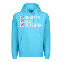 Ocean Blue grumpy old veteran patriotic american military veteran t shirt Premium Hoodie - linhVisuals