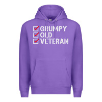 Purple grumpy old veteran patriotic american military veteran t shirt Premium Hoodie - linhVisuals