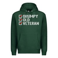 Sports Green grumpy old veteran patriotic american military veteran t shirt Premium Hoodie - linhVisuals