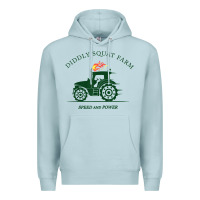 Blue Mist diddly squat farm green, tractor tee for farmer t shirt Premium Hoodie - linhVisuals