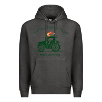 Charcoal Heather diddly squat farm green, tractor tee for farmer t shirt Premium Hoodie - linhVisuals