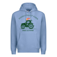 Colony Blue diddly squat farm green, tractor tee for farmer t shirt Premium Hoodie - linhVisuals