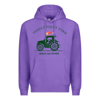 Purple diddly squat farm green, tractor tee for farmer t shirt Premium Hoodie - linhVisuals