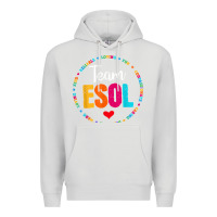 Dove Grey back to school teachers crew students   team esol teacher t shirt Premium Hoodie - linhVisuals