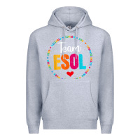 Heather Grey back to school teachers crew students   team esol teacher t shirt Premium Hoodie - linhVisuals