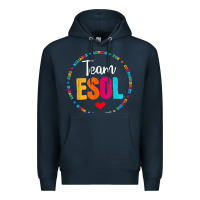Navy back to school teachers crew students   team esol teacher t shirt Premium Hoodie - linhVisuals